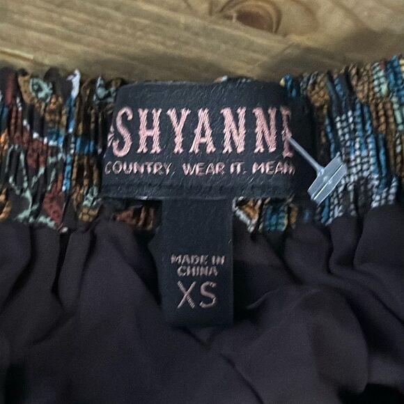 Shyanne Women’s Orange and Brown Maxi Skirt - Picture 5 of 6